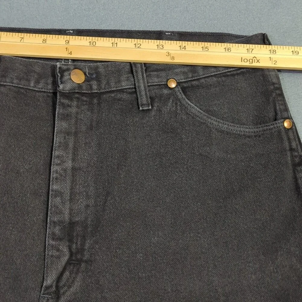 Wrangler VTG Jeans Men's 38x34 Fits 36x33 Black 13MWZ Cowboy Cut Made In USA